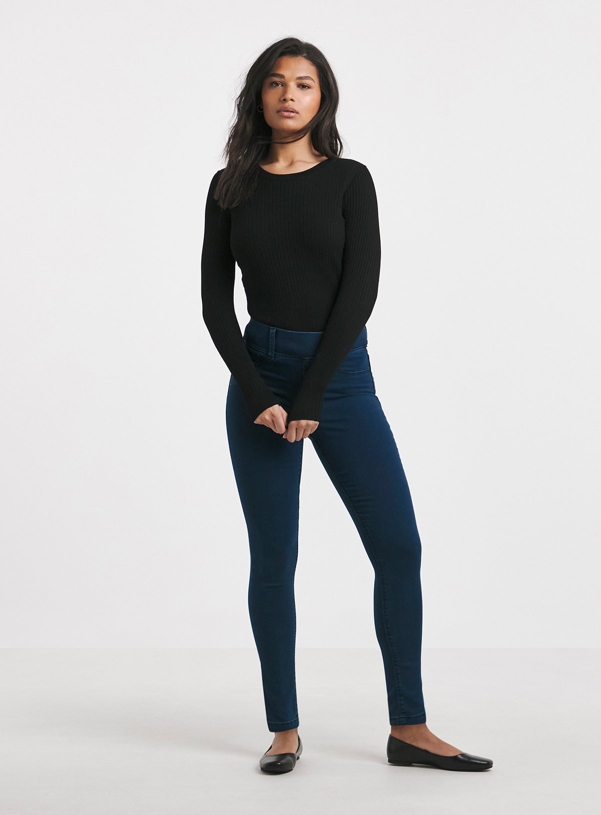 SIMPLY BE Skinny Pull On Jegging Dark Blue 16S - Image 3 thumbnail